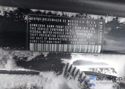 2017 Volkswagen Beetle 1.8T Dune z USA, uszkodzony, nr VIN 3VWS17AT7HM616047